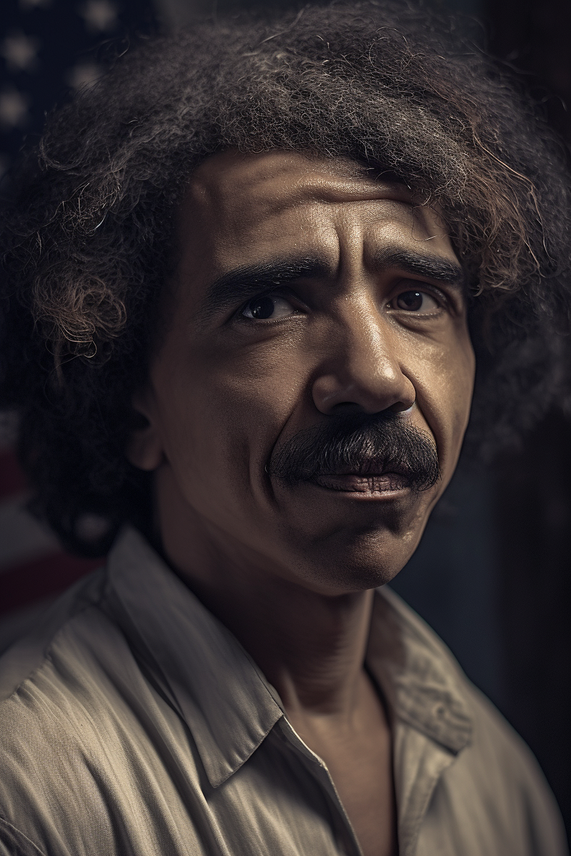 Another stunning hybrid image of Barack Obama and Albert Einstein