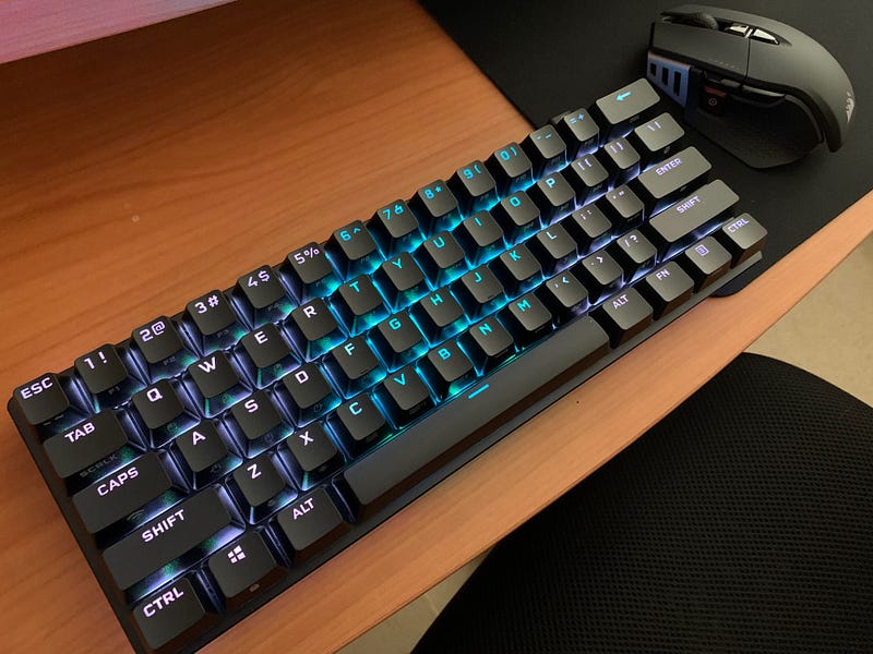 Corsair K70 Pro Mini Wireless Keyboard in Multi-Device Setup