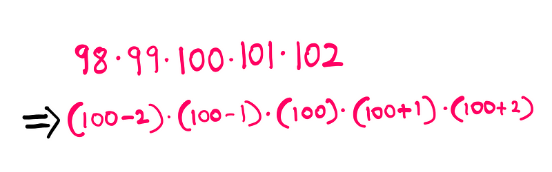 Algebraic representation using 100