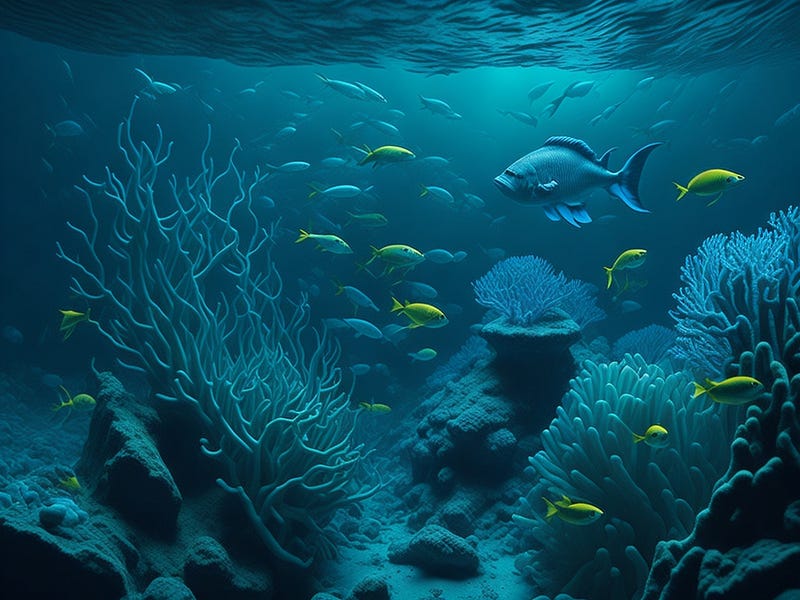 Vibrant coral reef ecosystem in Florida