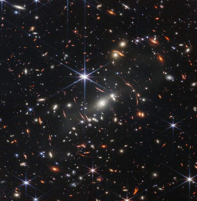 Deep Field image showcasing distant galaxies