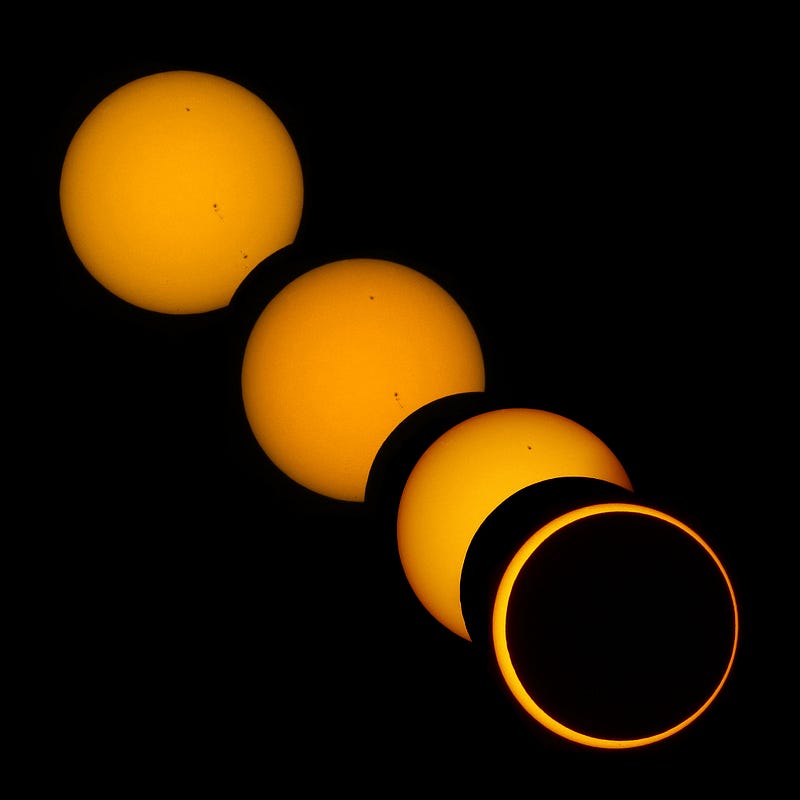 Total solar eclipse phenomenon