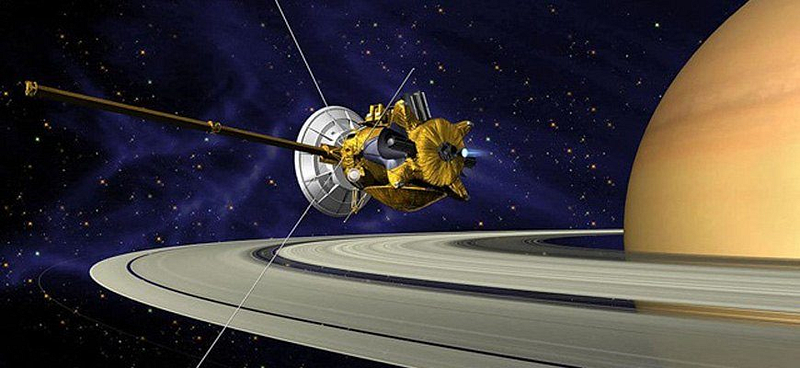 Artist's impression of Pioneer 11 near Saturn