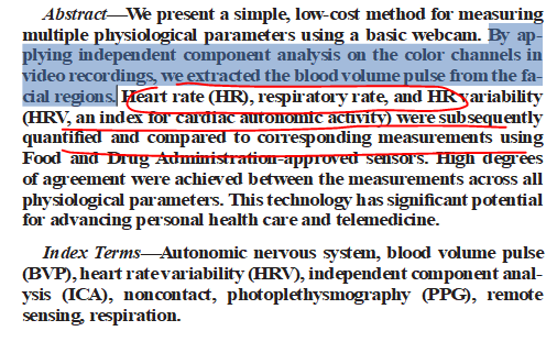 Webcam-based physiological measurement technology