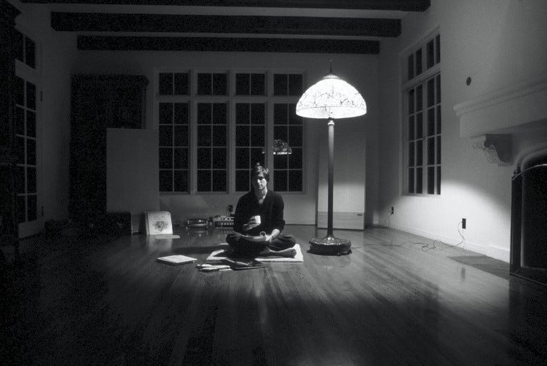 Steve Jobs practicing meditation for creativity