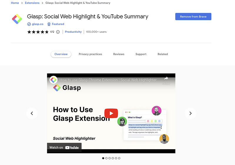 Glasp Chrome extension installation guide