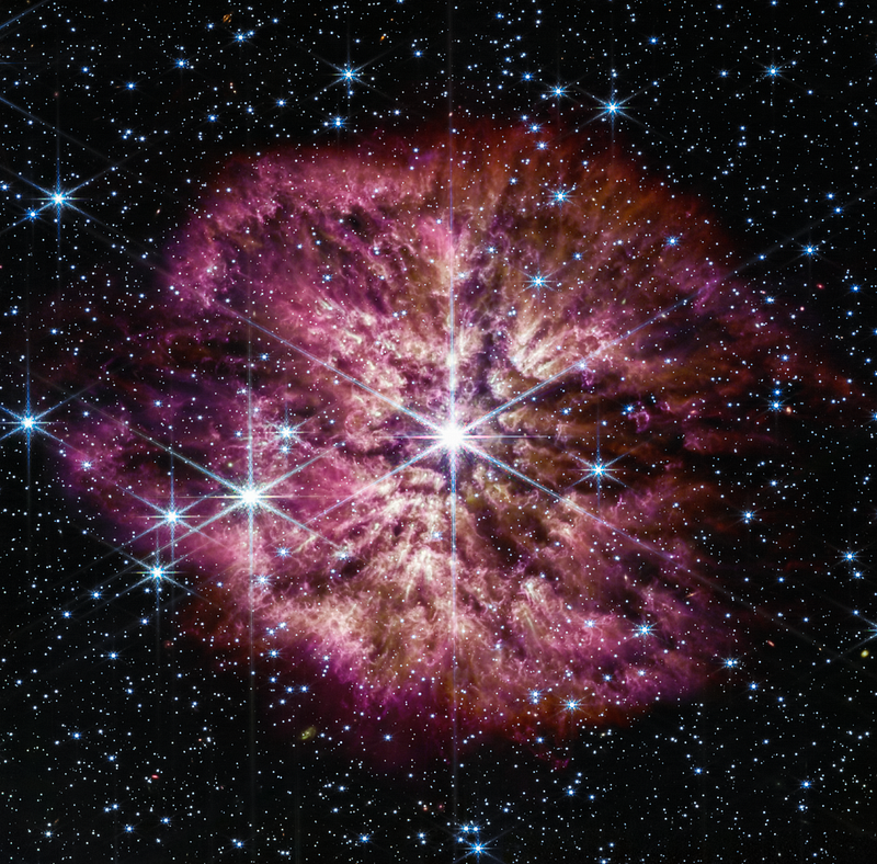 Webb Space Telescope image of a Wolf-Rayet star