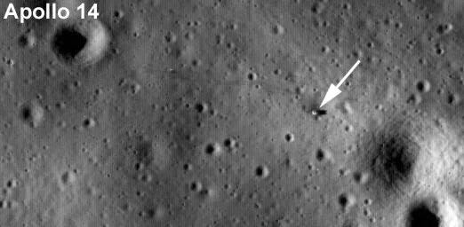 Apollo 14 Lander from Lunar Orbit