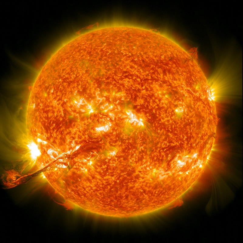 The sun's nuclear fusion process