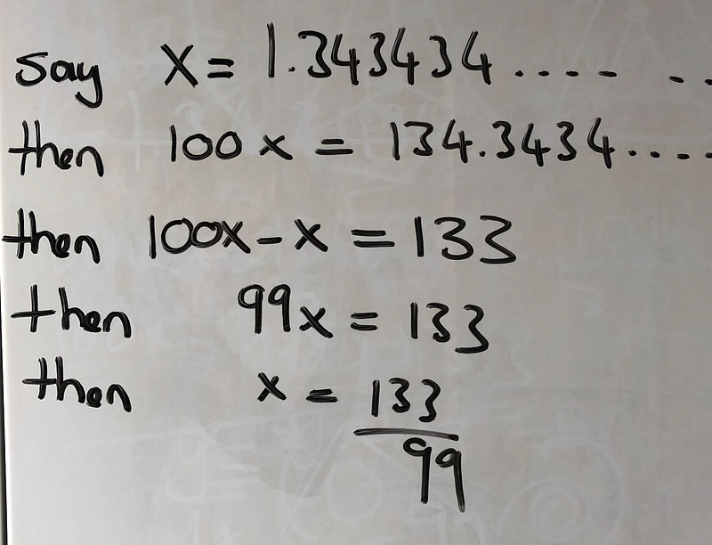 Illustration of Rational vs. Irrational Numbers