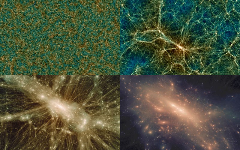 Visualization of the universe simulation