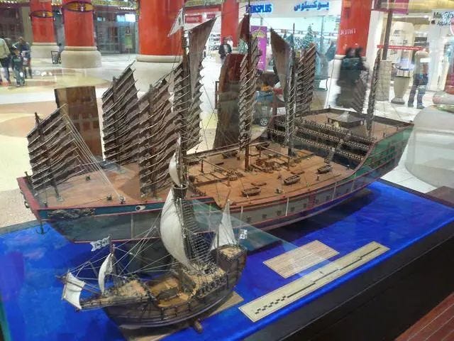 Zheng He’s ship vs Columbus’s Santa Maria