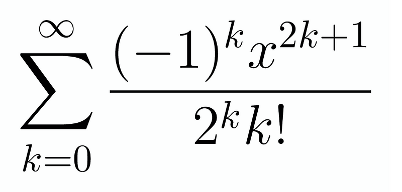 Taylor series representation