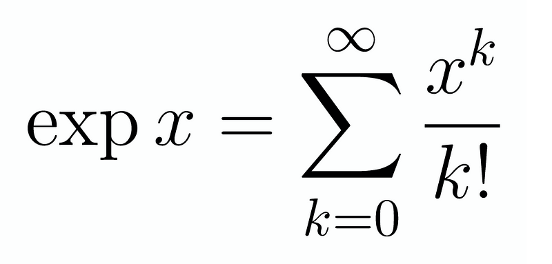 Exponential Taylor series