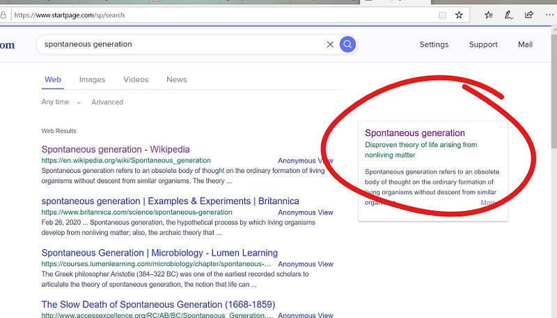 Search results for spontaneous generation