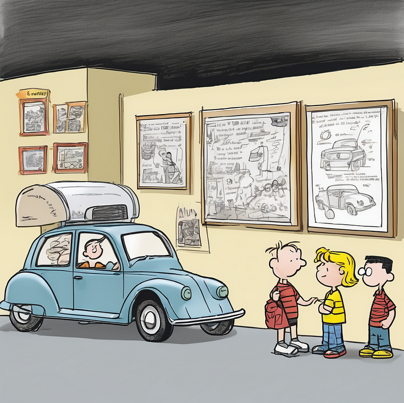 Caricature summarizing the impact of electric vehicles