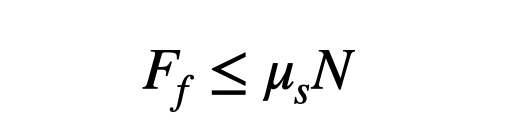 Frictional force model