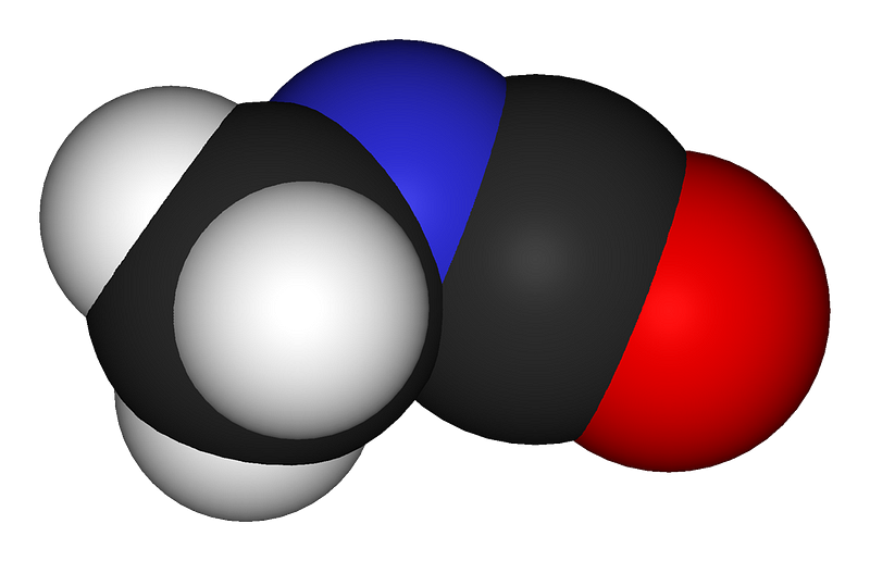 Chemical structure of methyl isocyanate